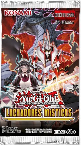 YUGIOH BOOSTER 5 CARTAS - LUCHADORES MISTICOS